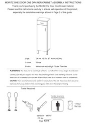 GFW MORITZ Assembly Instructions Manual