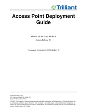 Trilliant AP-R9-F Deployment Manual