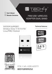Techly I-WL-USB-600TY User Manual