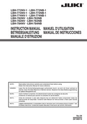 JUKI LBH-773NB-1 Instruction Manual