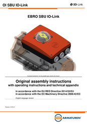 EBRO ARMATUREN SBU Original Assembly Instructions With Operating Instructions And Technical Appendix