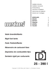 Vetus FTANK110 Installation Instructions Manual