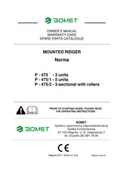 Bomet Norma P-475/2 Owner's Manual