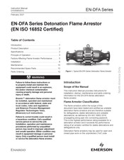 Emerson EN-DFA Series Instruction Manual
