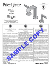 Price Pfister Skye 49 Series Manual