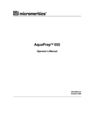 Micromeritics AquaPrep 055 Operator's Manual