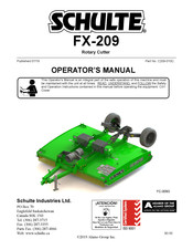 Schulte FX-209 Operator's Manual