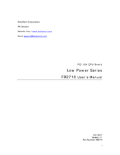 FabiaTech FB2710 User Manual