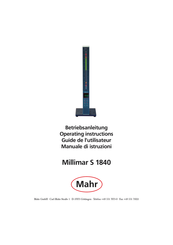 Mahr Millimar S 1840 Operating Instructions Manual