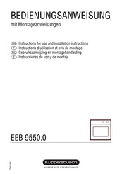 Kuppersbusch EEB 9550.0 Instructions For Use And Installation Instructions