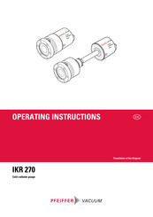 Pfeiffer Vacuum IKR 270 Operating Instructions Manual