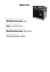 Atag OX2111A Instructions For Use Manual