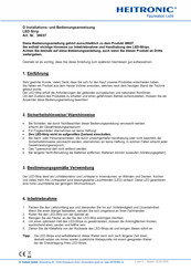 Heitronic 38037 Installation And Operating Instructions Manual