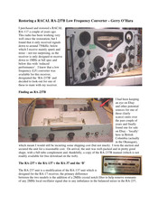 Racal Instruments RA-37 Manual