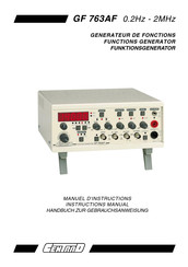 Centrad GF 763AF Instruction Manual