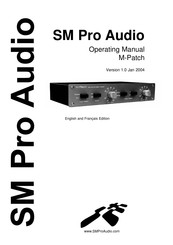 SM Pro Audio M-Patch Operating Manual