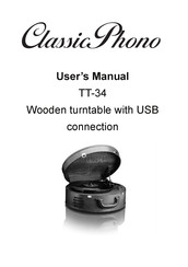 Classic Phono TT-34 User Manual