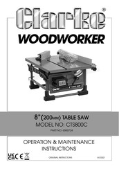 Clarke CTS800C Operation & Maintenance Instructions Manual