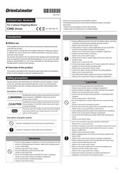 Oriental motor CMD2109P Manuals | ManualsLib