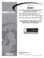 Emi E Verter WLHV09 Installation, Operation And Maintenance Manual