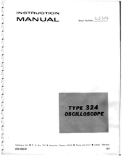 Tektronix 324 Instruction Manual