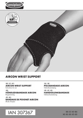 Sensiplast AIRCON WRIST SUPPORT Instructions For Use Manual