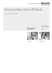 Bosch Rexroth 0532VAW Operating Instructions Manual