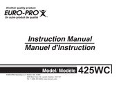 Euro-Pro 425WC Instruction Manual