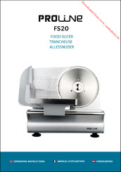 Proline FS20 Operating Instructions Manual