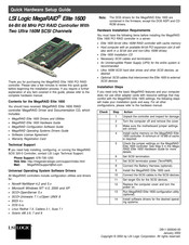 Lsi MegaRAID Elite 1600 Quick Hardware Setup Manual