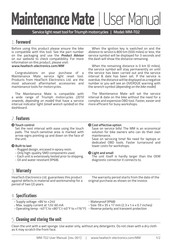Healtech Electronics MM-T02 User Manual