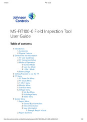 Johnson Controls MS-FIT100-0 User Manual