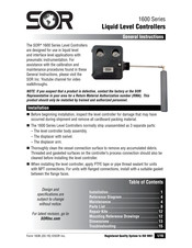 SOR 1600 Series Manual