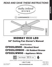 Luminance Brands kathy ireland HOME MIDWAY ECO LED CF955LBS00 Owner's Manual