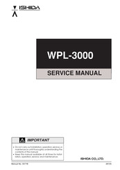 ISHIDA WPL-3000 Service Manual