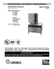 Groen HyPlus HY-6SE Operator's Manual
