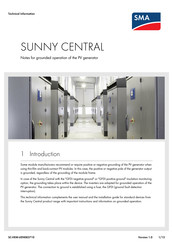SMA Solar Technology SUNNY CENTRAL Technical Information