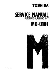Toshiba MD-0101 Service Manual