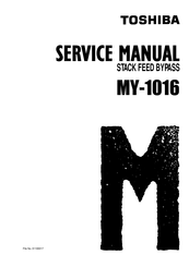 Toshiba MY-1016 Service Manual