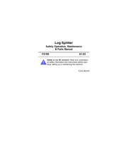 Wood-mizer FS150 Safety, Operation, Maintenance & Parts Manual