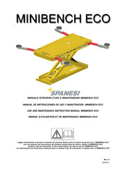 spanesi Minibench Eco Use And Maintenance Instruction Manual