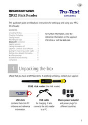 Tru-Test XRS2 Stick Reader Quick Start Manual