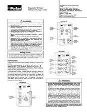 Parker PSST8M23A Installation & Service Instructions Manual