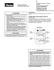 Parker PSSTR4M12A Installation & Service Instructions Manual