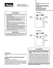 Parker PSSTAVM12A Installation & Service Instructions Manual