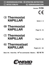 Conrad Electronic KAPILLAR Operating Instructions Manual