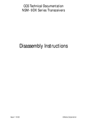 Nokia NSM-9DX Disassembly Instructions Manual