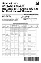 Honeywell Home PS2402C Installation Instructions Manual