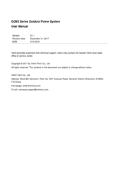 Vertiv Tech ECM3 Series User Manual
