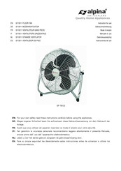Alpina SF-5011 Instructions For Use Manual